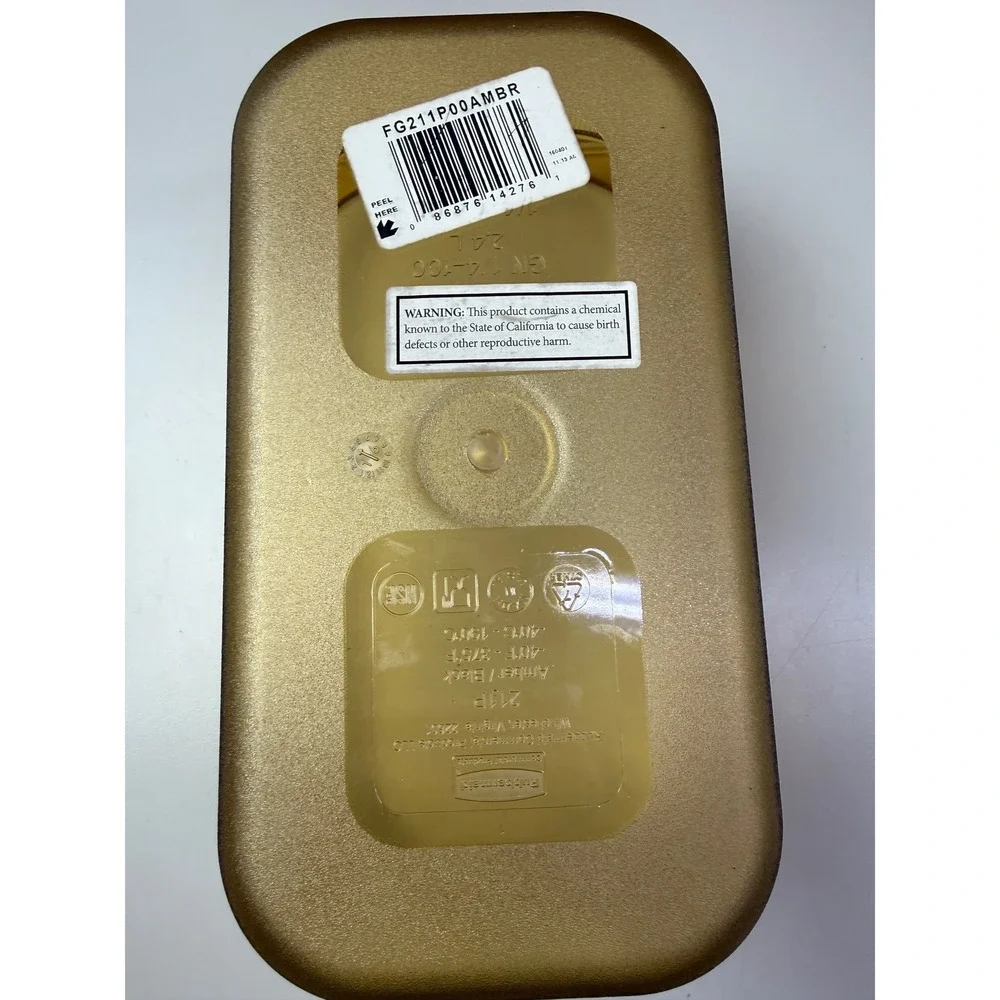 Rubbermaid‎ Commercial 1/4 Size Food Pan 4 In Deep Amber FG211P00AMBR NSF 6 Pack
